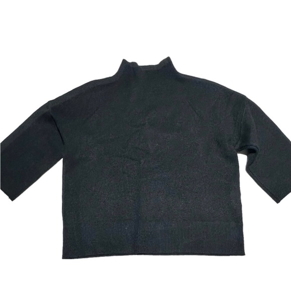 Christina Paris Black Thick Knit Drop Shoulder Sleeves Cowl Neck Comfy Knit Top - Picture 12 of 13